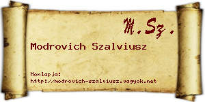 Modrovich Szalviusz névjegykártya